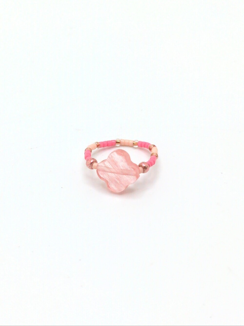 381MIDALANE Delicate Pink Stone Ring
